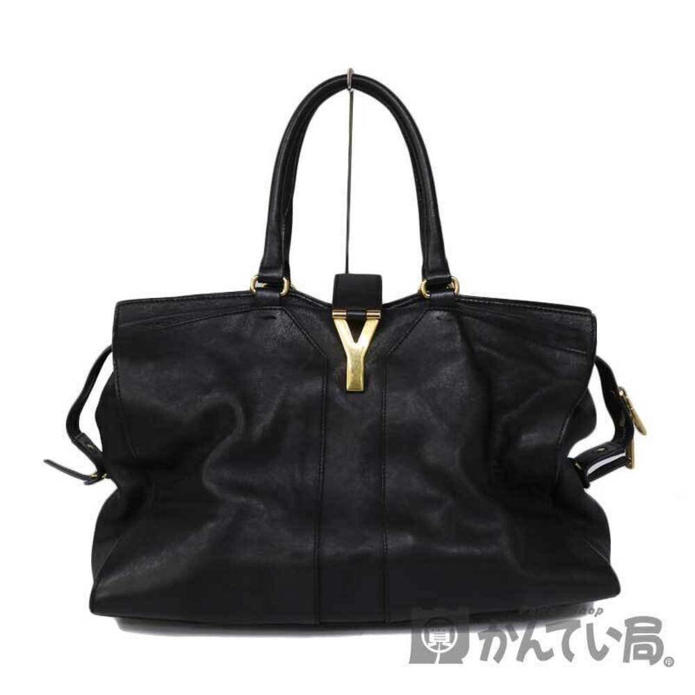 Saint Laurent Yves Cabas Black Leather Handbag